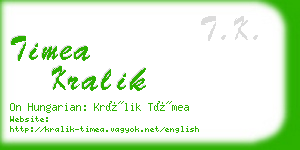 timea kralik business card